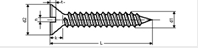 Self tapping screw countersunk slotted with point